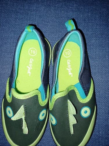 Cat & Jack Xander Toddler Boy Dino Slip-On Sneakers Green Size 10 - Thumbnail 3