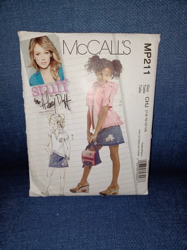 McCall's M5420/MP211 Sassy Girl's Jacket Top Skirt Skort sz 7-14 Hilary Duff New - Thumbnail 2