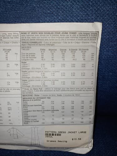McCalls 2652 Misses Dress & Jacket Sewing with Nancy Pattern 16, 18 Large FF UC - Thumbnail 6