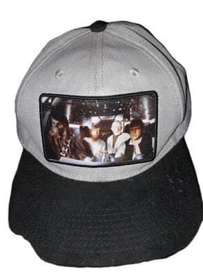 Star Wars Grey Snapback Hat Iconic Scene Patch Lucasfilm Baseball Cap - Image 1