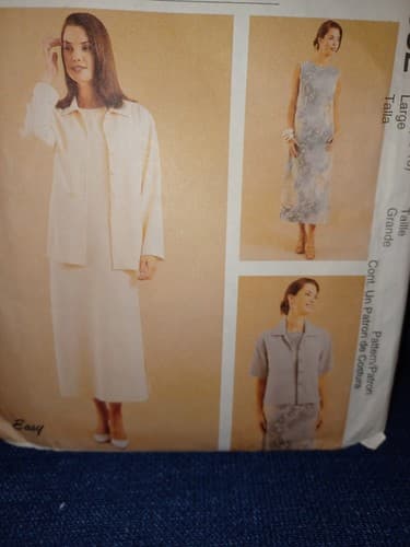 McCalls 2652 Misses Dress & Jacket Sewing with Nancy Pattern 16, 18 Large FF UC - Thumbnail 2