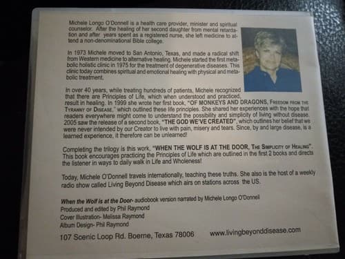 WHEN WOLF IS AT DOOR: SIMPLICITY OF HEALING Michele Longo O'donnell Audiobook CD - Thumbnail 3