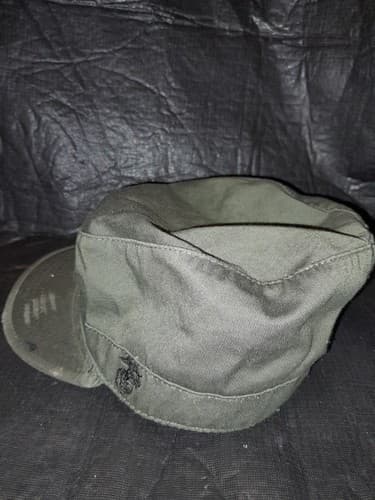 Rothco USMC Military Combat Hat Distressed Olive Green Cap Size 7.25 - Thumbnail 5
