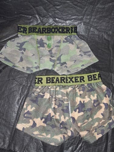 Build-A-Bear Camo Boxer Shorts Set 2 Pair BearBoxers Pajamas Clothes - Thumbnail 3