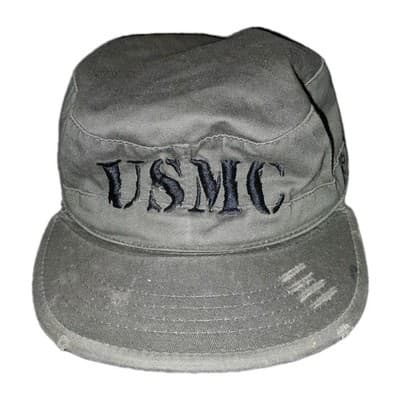 Rothco USMC Military Combat Hat Distressed Olive Green Cap Size 7.25 - Image 1