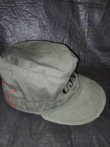 Rothco USMC Military Combat Hat Distressed Olive Green Cap Size 7.25 - Thumbnail 3