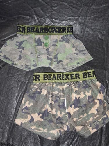 Build-A-Bear Camo Boxer Shorts Set 2 Pair BearBoxers Pajamas Clothes - Thumbnail 2
