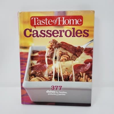 Taste of Home Casseroles Cookbook 377 Recipes Family Potluck Meals Hardcover - Thumbnail 2