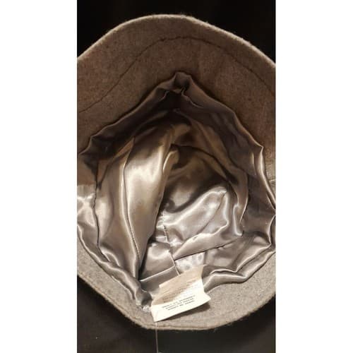 Nine West Gray Wool Bucket Hat Satin Lined Retro Chic Streetwear Style - Thumbnail 4