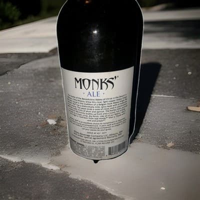 Monks’ Ale Belgian Style Abbey Beer Bottles Lot of 3 Empty 750ml Collectible - Thumbnail 4