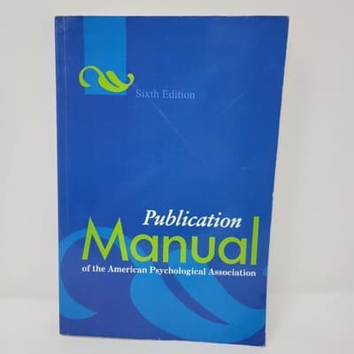 APA Manual 6th Edition 2010 Softcover Publication Manual Psychology Writing - Image 1