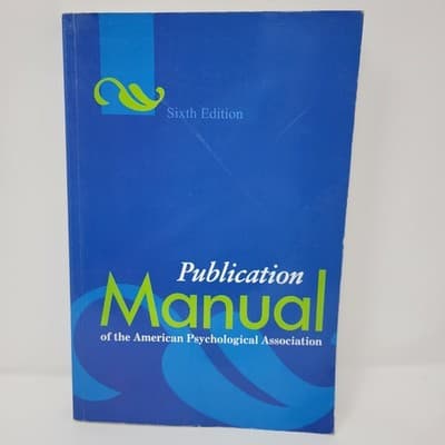APA Manual 6th Edition 2010 Softcover Publication Manual Psychology Writing - Thumbnail 2