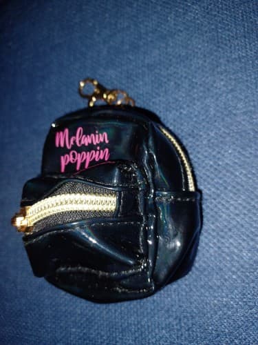 Melanin Poppin Mini Backpack Hanger 4" Black Vinyl - Thumbnail 2