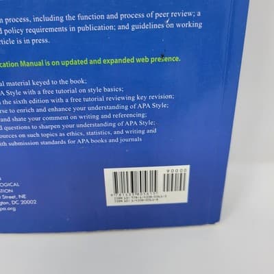 APA Manual 6th Edition 2010 Softcover Publication Manual Psychology Writing - Thumbnail 4