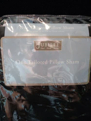 Black Pillow Sham Fits 20" × 26" Jubilee Bed Bath Home One Tailored New - Thumbnail 3