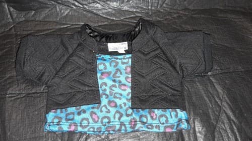 Build A Bear Workshop Black & Blue Leopard Print Top - Image 1