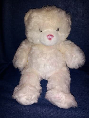 Build A Bear White Pink Mixed Plush Pink Nose Stuffed BABW Voice Box "I Love you - Image 1