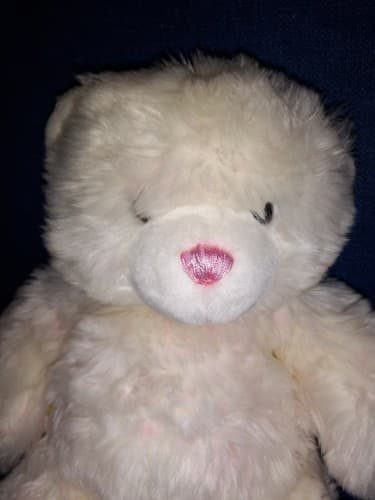 Build A Bear White Pink Mixed Plush Pink Nose Stuffed BABW Voice Box "I Love you - Thumbnail 2