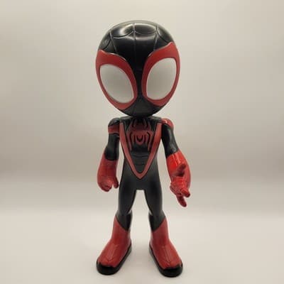 Marvel Miles Morales SpiderMan 9” Figure Hasbro 2021 Red Black #3988 Spider-Man - Image 1