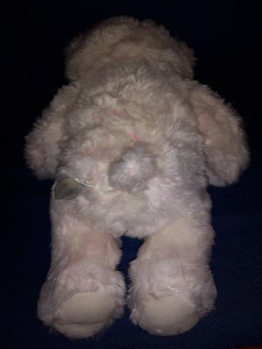 Build A Bear White Pink Mixed Plush Pink Nose Stuffed BABW Voice Box "I Love you - Thumbnail 3