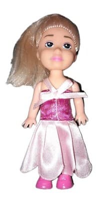 Imagine Angel 4" Blonde Doll with Blue Eyes & Pink Dress Gown Mini Toy Figure - Thumbnail 2