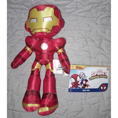 Iron Man Plush 9" Spidey & His Amazing Friends Marvel Red Gold Toy NWT Ironman - Image 1