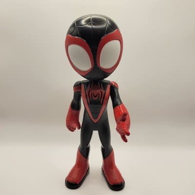 Marvel Miles Morales SpiderMan 9” Figure Hasbro 2021 Red Black #3988 Spider-Man - Thumbnail 2