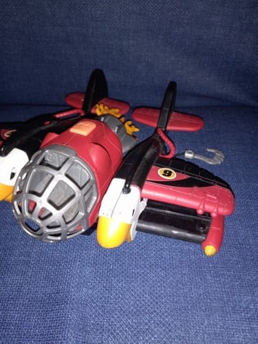 Imaginext Sky Racers Twin Eagle Plane 2009 Fisher Price Mattel T5122 Toy Jet Air - Thumbnail 4