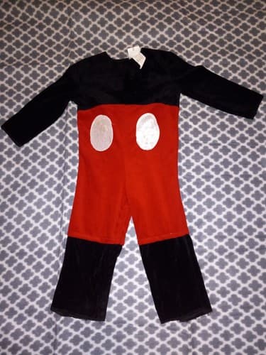 Disney Mickey Mouse Infant Costume 12–18 Months One-Piece Baby Outfit Red Black - Thumbnail 2