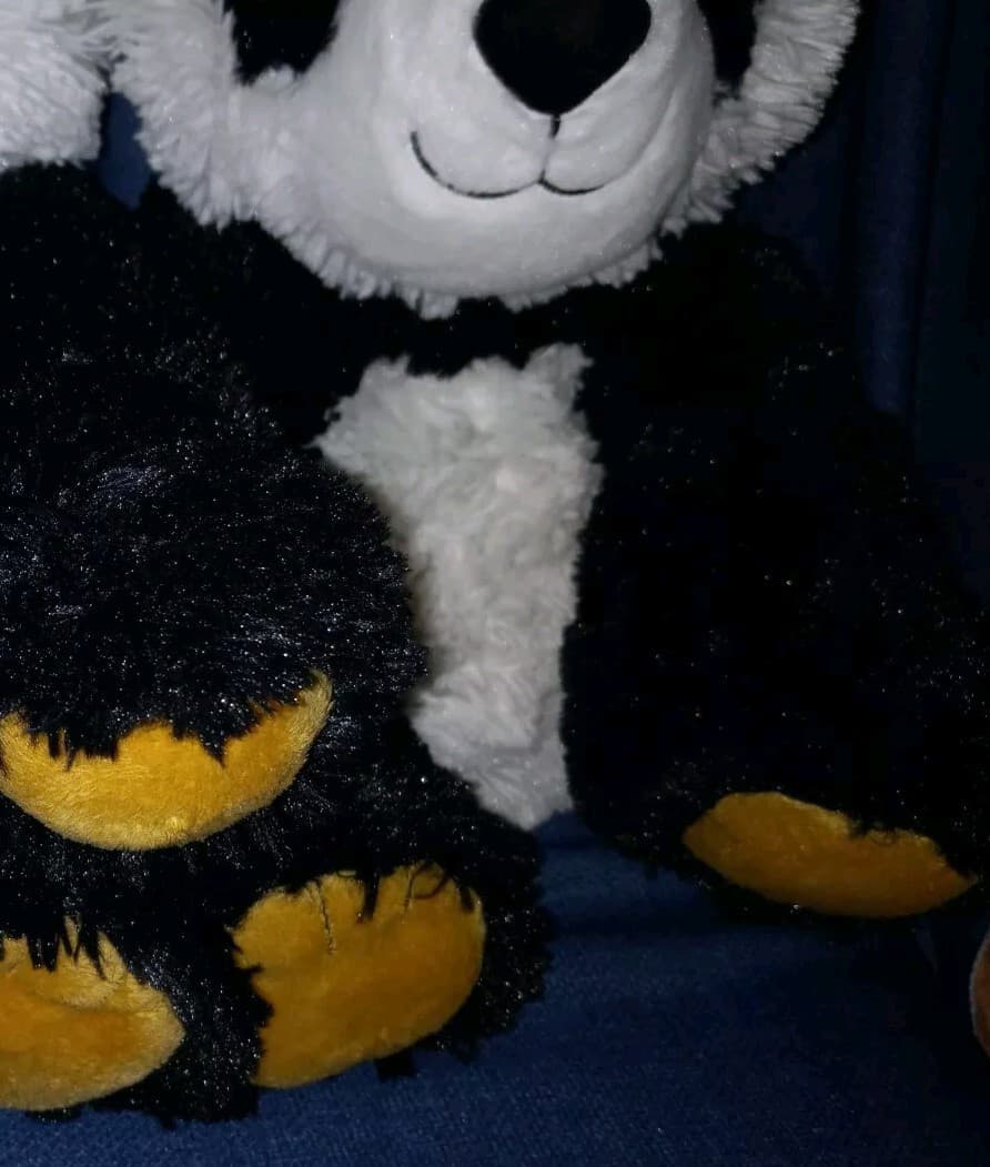 Panda Pawsome Brown Paws Hard Eyes Plush Toy 15” Build A Bear BAB BABW - Thumbnail 4