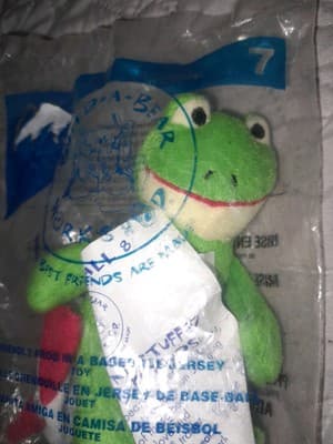 Build-A-Bear Friendly Frog In Baseball Jersey #7 McDonalds Happy Meal Toy 2006 - Image 1