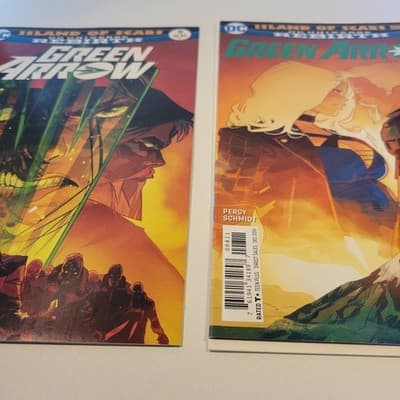 Green Arrow #8 & #9 (2016, DC Rebirth) Island of Scars Parts 1–2 Percy VF/NM Set - Thumbnail 5