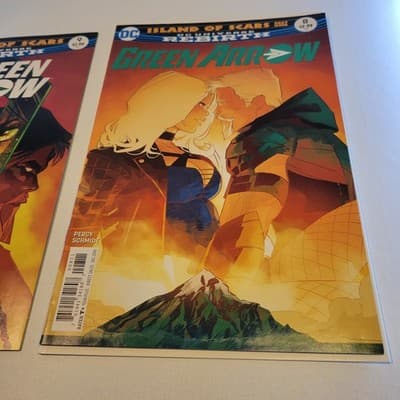 Green Arrow #8 & #9 (2016, DC Rebirth) Island of Scars Parts 1–2 Percy VF/NM Set - Thumbnail 4