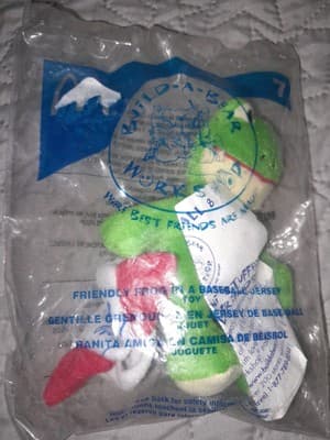Build-A-Bear Friendly Frog In Baseball Jersey #7 McDonalds Happy Meal Toy 2006 - Thumbnail 3