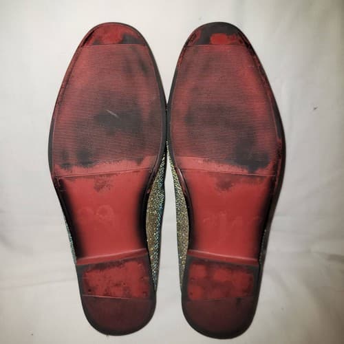 Giorgio Brutini Men’s 10.5D Gold Glitter Loafers Slip-On Dress Shoes X18001 - Thumbnail 11