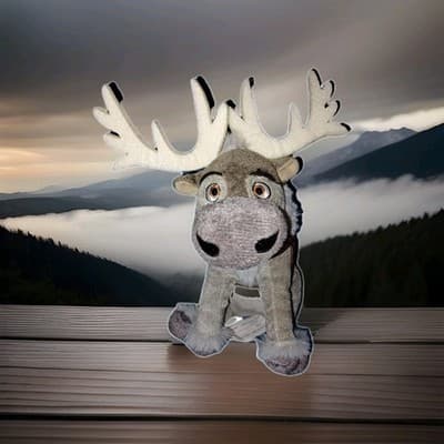 Disney Frozen Sven Plush 7" Reindeer Stuffed Animal Toy Gray Official Disney - Image 1