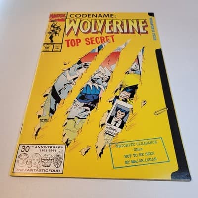 Wolverine #50 1991 Marvel Codename Wolverine Top Secret Die-Cut 30th Anniversary - Image 1