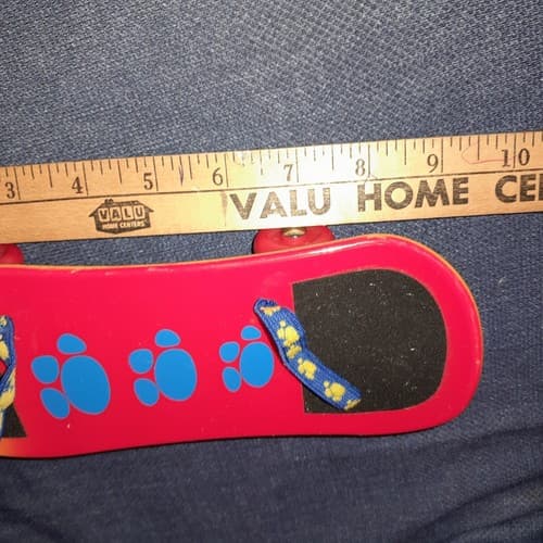 Build A Bear Skateboard Red Flames Paw Print w/Strap Plastic Toy BAB Accessories - Image 1