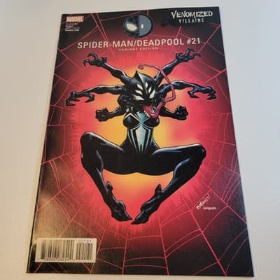 Spider-Man Deadpool #21 B Comic Venomized Variant 2017 Marvel VF/NM - Thumbnail 2