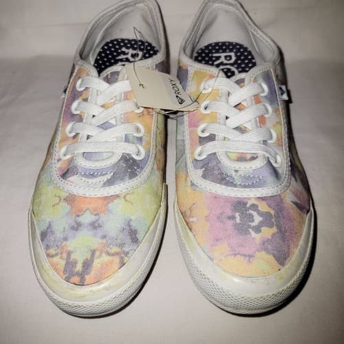 Roxy Santa Cruz Women’s 8.5 Canvas Floral Lace-Up Sneakers ARJS300156 - Thumbnail 2