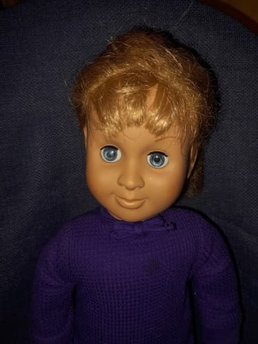 Vintage 1998 Battat Our Generation Doll Short Blonde Hair Blue Eyes Purple Rompe - Thumbnail 4