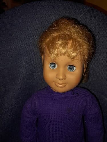 Vintage 1998 Battat Our Generation Doll Short Blonde Hair Blue Eyes Purple Rompe - Thumbnail 5