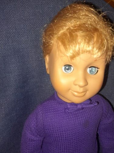 Vintage 1998 Battat Our Generation Doll Short Blonde Hair Blue Eyes Purple Rompe - Thumbnail 7