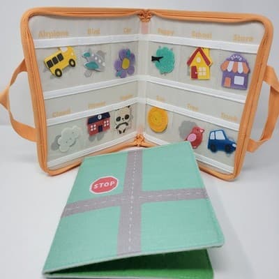 Busy Book Montessori Activity Felt Quiet Toddler Education Learning Panda Crate - Image 1