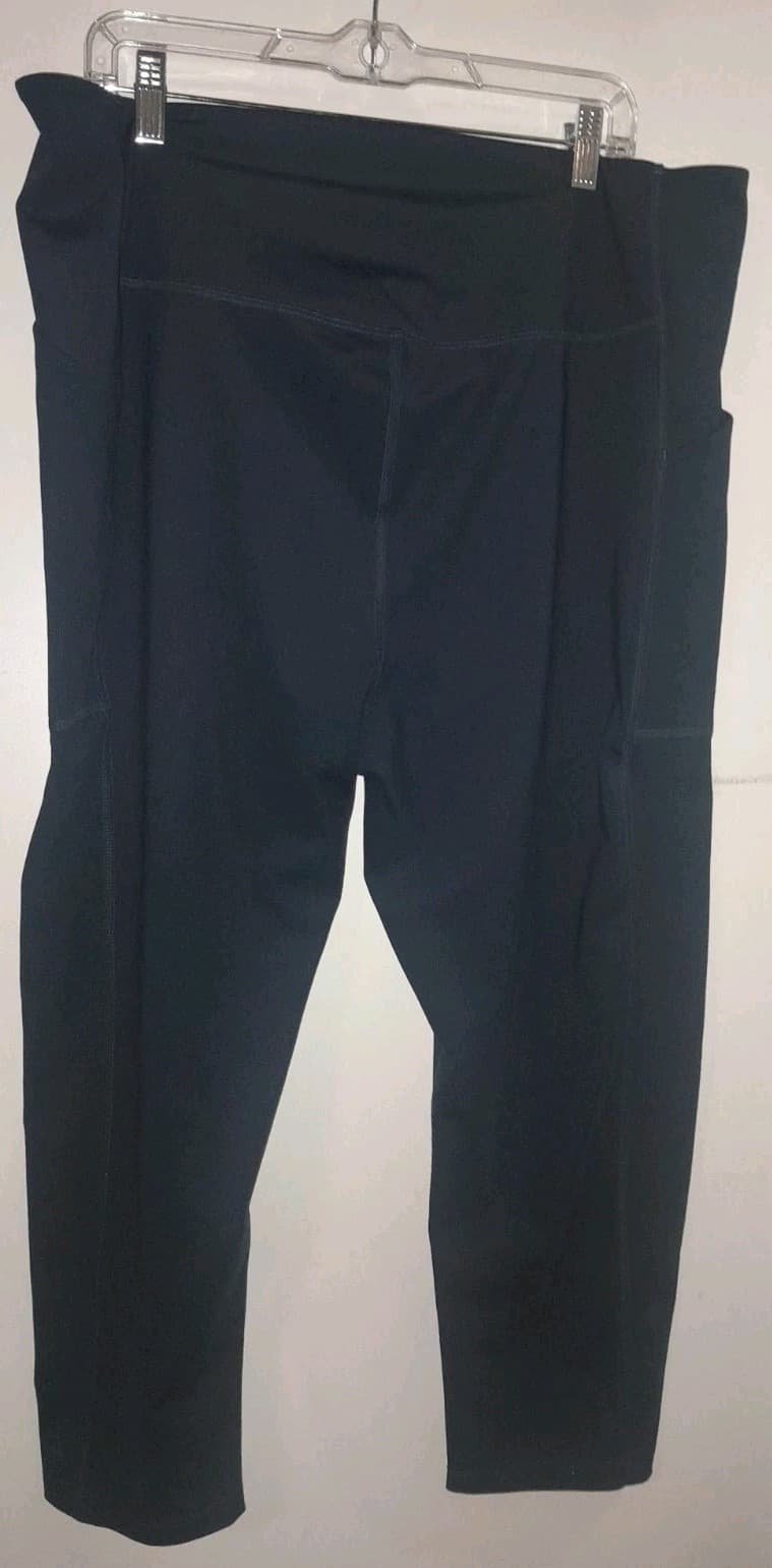 Girlfriend Collective Blue High Rise Compressive Capri Legging w Pockets Sz 6XL - Thumbnail 7