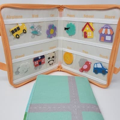 Busy Book Montessori Activity Felt Quiet Toddler Education Learning Panda Crate - Thumbnail 2