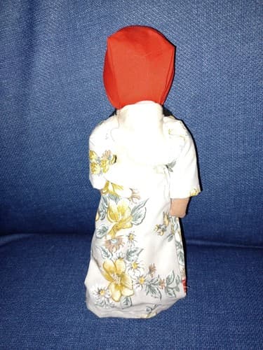South American Traditional Folk Art Mother Rag Doll w/ Baby On Her Back 10" - Thumbnail 3