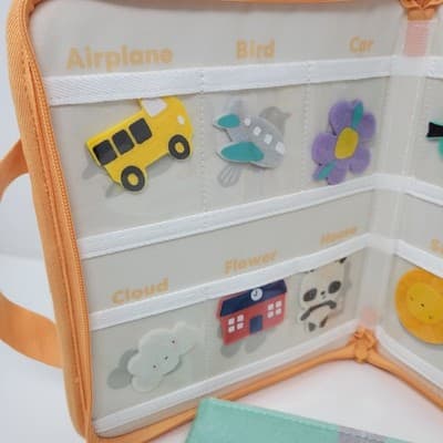 Busy Book Montessori Activity Felt Quiet Toddler Education Learning Panda Crate - Thumbnail 3