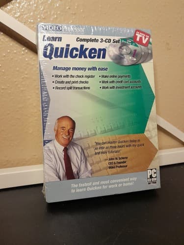 Video Professor Learn Quicken Complete 3 CD Set (PC CD-ROM) NEW - Image 1