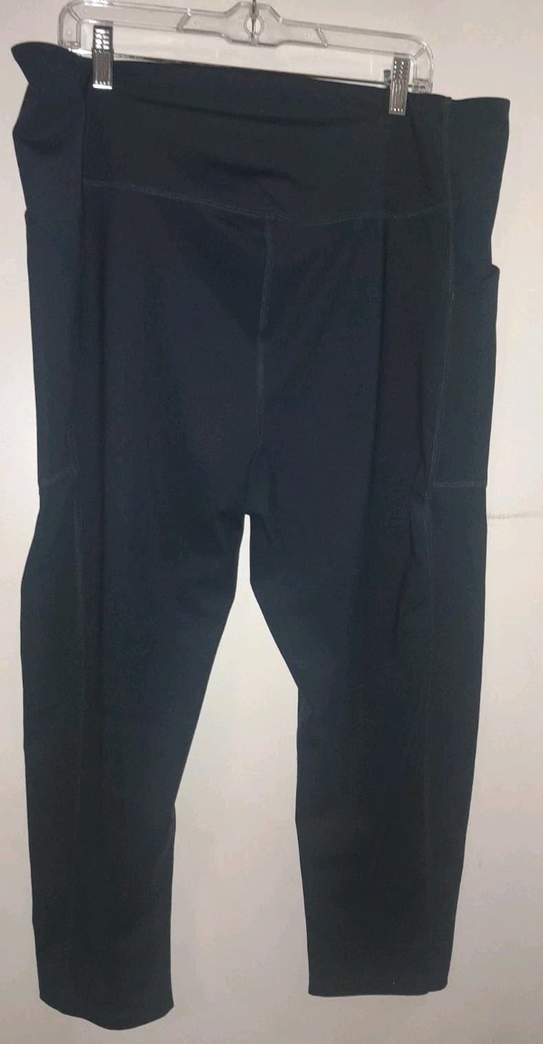 Girlfriend Collective Blue High Rise Compressive Capri Legging w Pockets Sz 6XL - Thumbnail 6